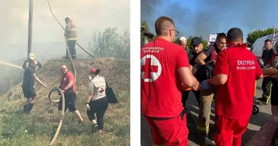 Фото: Красноградська районна організація Червоного Хреста України, фейсбук Як волонтери з Червоного Хреста діяли, коли була масштабна пожежа та аварія в Краснограді на порталі Gromada Group